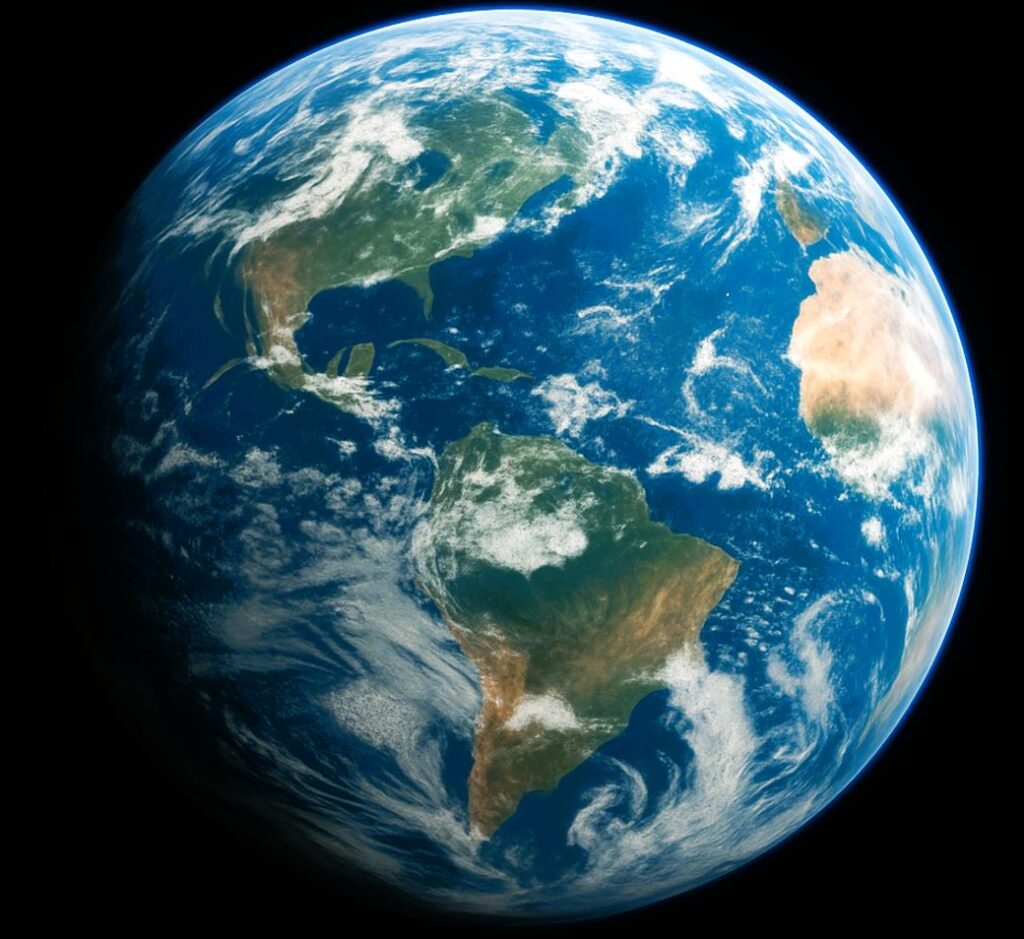 Jorden fra rummet illustration