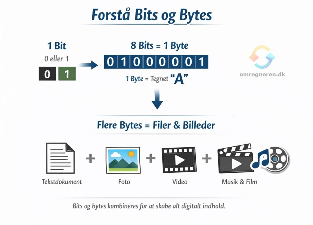 Forstå bits og bytes (infografik)